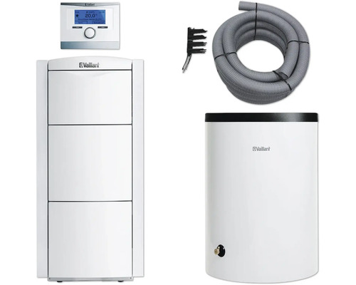Vaillant Heizungsanlage mit Steuerung, Anschlussset und Warmwasserspeicher