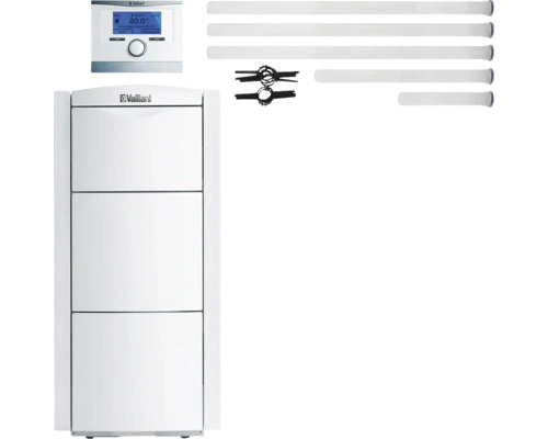 Vaillant Paket 2.47/3 Gas-Brennwertkessel ecoVIT exclusiv VKK 226/4 E/H, witterungsgeführter Regelung multiMATIC VRC 700/6 und Luft-/Abgasführung starr0010029799 Vaillant Heizungsanlage mit Regelung, Anschlussstutzen und Befestigungsmaterial