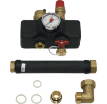 Heizkreisverteiler-Set mit Manometer, Absperrventilen und Zubehör