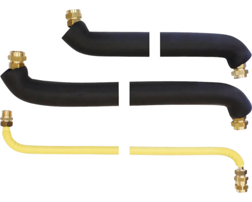 Flexible Rohre mit Messinganschlüssen für Sanitärinstallationen