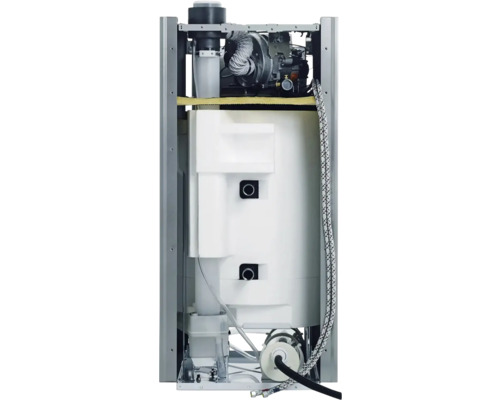 Innenansicht eines Heizgeräts mit verschiedenen Komponenten