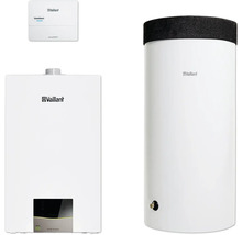 Vaillant Heizungsanlage mit Warmwasserspeicher und Steuerung