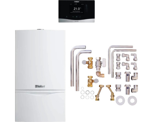 Vaillant Gas-Brennwertgerät mit Regelung und Anschlusszubehör