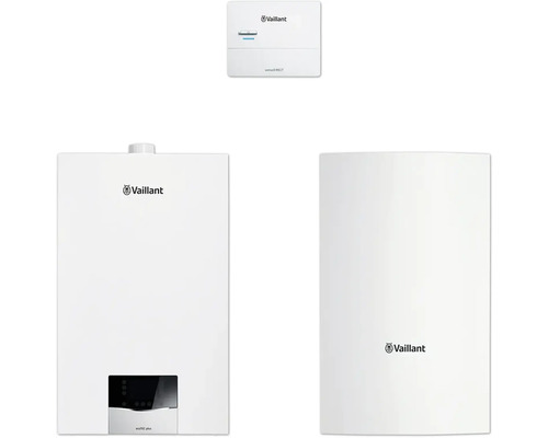 Vaillant Paket 1.652/2 Gas-Wandheizgerät ecoTEC plus VC 10 CS/1-5, Warmwasserspeicher uniSTOR VIH Q 75/2 B und witterungsgeführter Regelung sensoDIRECT VRC 710 8000013882 Vaillant Heizungsanlage und Steuerungssystem