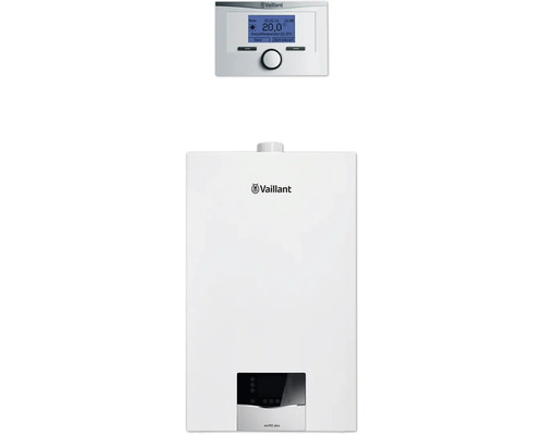 Vaillant Paket 1.779/2 Gas-Kombi-Wandheizgerät ecoTEC plus VCW 20/26 CS/1-5 und Raumtemperaturregler calorMATIC VRT 350 8000014434 Vaillant ecoTEC plus Gas-Brennwertgerät mit zugehöriger Steuerung