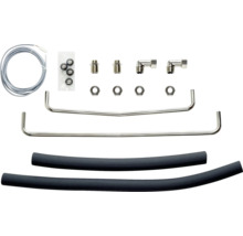 Heizungsanschluss-Set mit Kabel, Dichtungen, Adaptern, Muttern, Rohren und Schläuchen