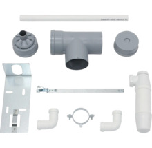 Installationsmaterial für Sanitäranlagen, inklusive Rohre, Befestigungen und Zubehör