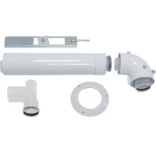 Abgasrohrsystem für Heizungsanlagen, bestehend aus Rohren, Bögen und Befestigungsmaterial