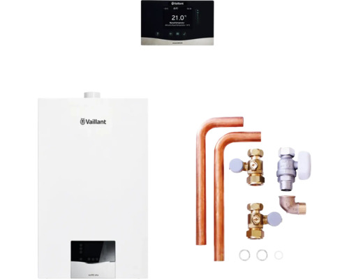 Vaillant ecoTEC plus Heizungsanlage mit Regler und Anschlusszubehör