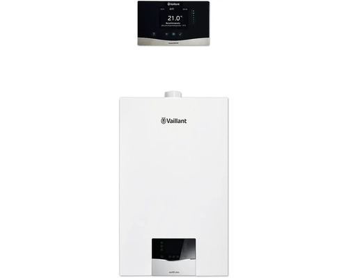 Vaillant Paket 1.739/3 Gas-Wandheizgerät ecoTEC plus VC 15 CS/1-5 und witterungsgeführter Regelung sensoCOMFORT VRC 720/3 8000016532 Vaillant Gasheizung mit zugehörigem Thermostat