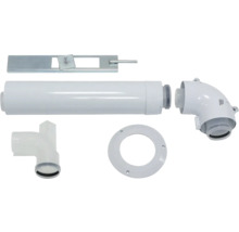 Abgasrohrsystem mit Rohren, Winkelstück, T-Stück und Befestigungsmaterial