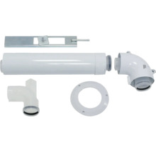 Abluftsystem-Set mit Rohren, Winkelstücken und Befestigungsmaterial