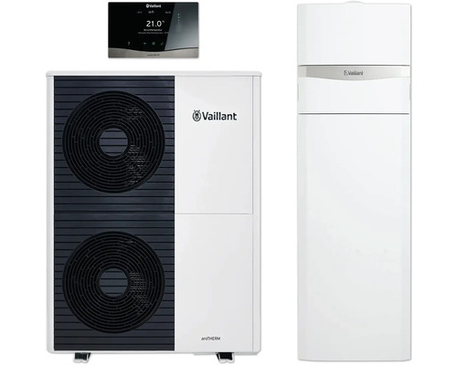 Vaillant aroTHERM Wärmepumpe mit zugehörigem Regler