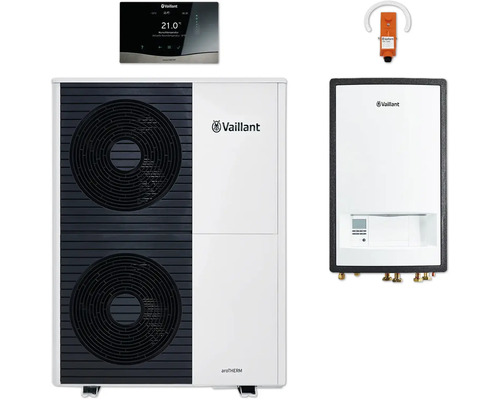 Vaillant Heizsystem mit Wärmepumpe, Raumthermostat und Fühler