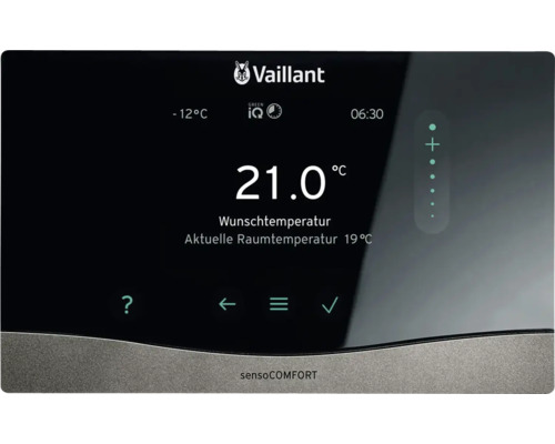 Vaillant sensoCOMFORT Heizungsregler-Display mit Temperaturanzeige