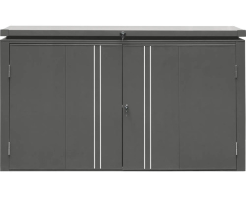 Gartengeräteschrank aus Metall mit abschließbaren Türen