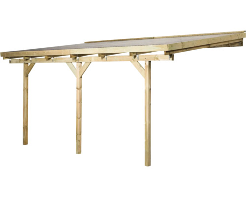Holzcarport mit Flachdach für den Außenbereich