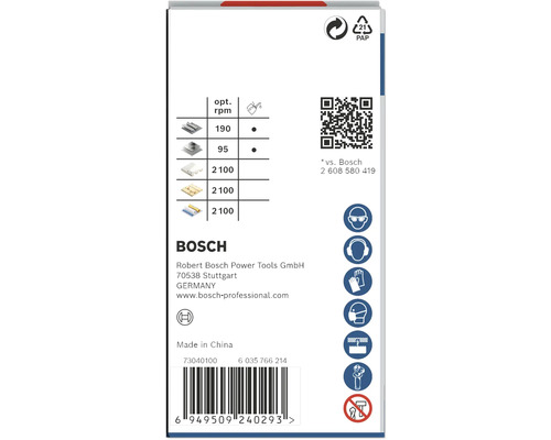 Bosch Logo, Verpackungsdetails und Sicherheitshinweise