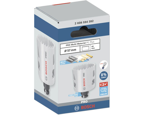 Bosch Pro Multi Material Lochsäge, 57 Millimeter Durchmesser, in Verpackung