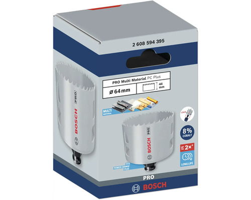 Bosch Pro Multi Material PC Plus Lochsäge, Durchmesser 64 Millimeter
