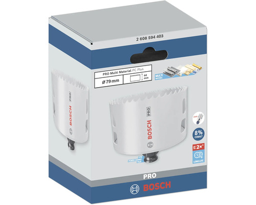 Bosch Pro Multi Material PC Plus Lochsäge mit einem Durchmesser von 79 Millimeter in Verpackung