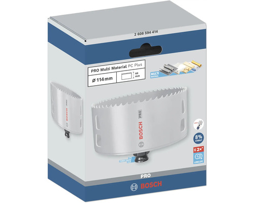 PC Plus Lochsäge Bosch Pro Multi Material 114 mm 1 Stück Bosch Pro Multi Material Lochsäge mit 114 Millimeter Durchmesser in Verpackung