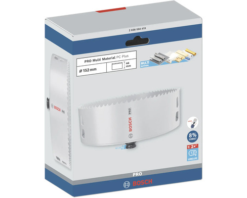 Bosch Pro Multi Material PC Plus Lochsäge in Verpackung, 152 Millimeter Durchmesser