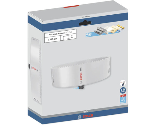 PC Plus Lochsäge Bosch Pro Multi Material 210 mm 1 Stück Bosch Pro Multi Material PC Plus Lochsäge, 210 Millimeter Durchmesser