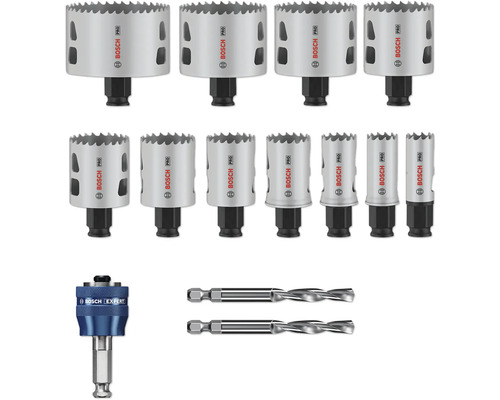 Bosch Pro Lochsägen Set mit zwei Bohrern und einem Bohreradapter
