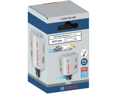 Bosch Lochsäge Multi Material Pro mit 51 Millimeter Durchmesser in Verpackung