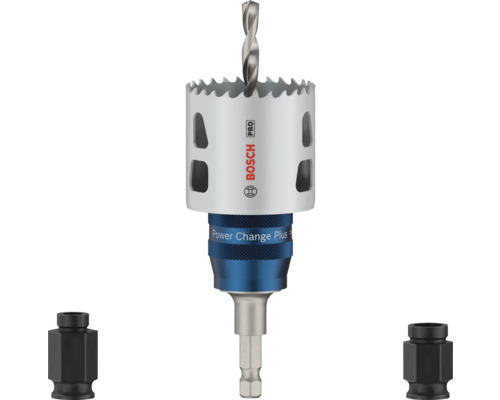 Bosch Pro Lochsäge mit Zentrierbohrer und zwei Werkzeugadaptern