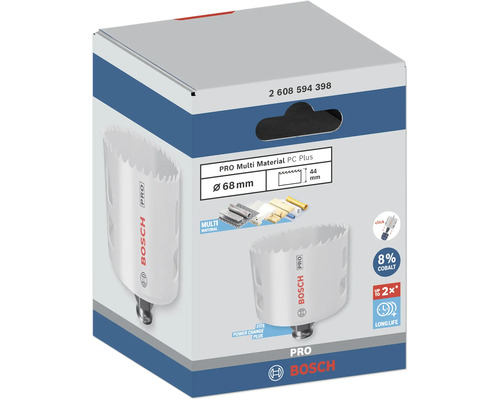 Bosch Pro Multi Material PC Plus Lochsäge, Durchmesser 68 Millimeter, Verpackung