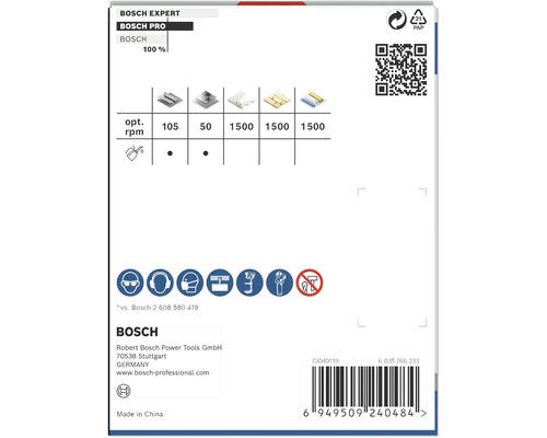 Informationen zur Bosch Expert Kreissägeblatt-Verpackung