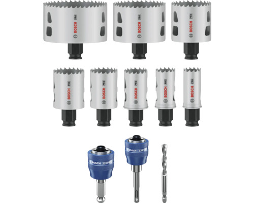 Bosch Lochsägen Set mit Bohrern und Aufnahmen