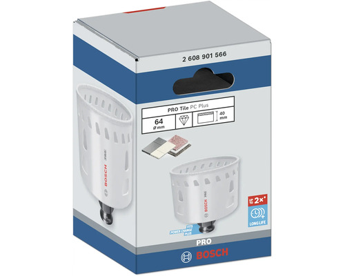 Bosch Pro Fliesenlochsaege mit 64 Millimeter Durchmesser in Verpackung