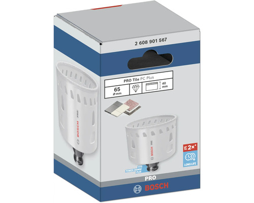 Bosch Pro Tile PC Plus Lochsäge Verpackung, 65 Millimeter Durchmesser