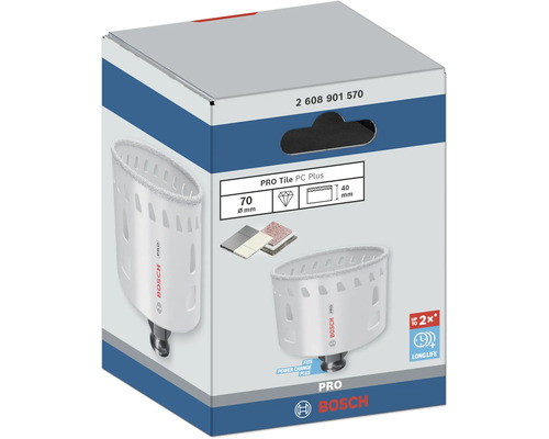 Bosch Pro Fliesenlochsaege Verpackung mit 70 Millimeter Durchmesser