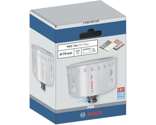 Bosch Pro Tile PC Plus Fliesenbohrer, Durchmesser 79 Millimeter, Verpackung