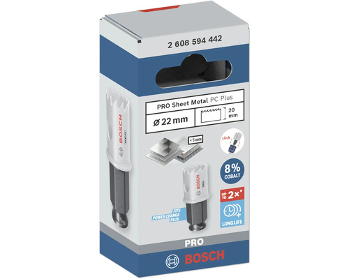 Bosch Pro Lochsäge für Blech mit 22 Millimeter Durchmesser in Verpackung