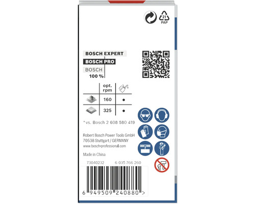 Informationen zu Bosch Expert und Bosch Pro Produkten auf der Verpackung.