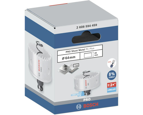 Bosch Pro Sheet Metal PC Plus Lochsäge im Karton, Durchmesser 64 Millimeter