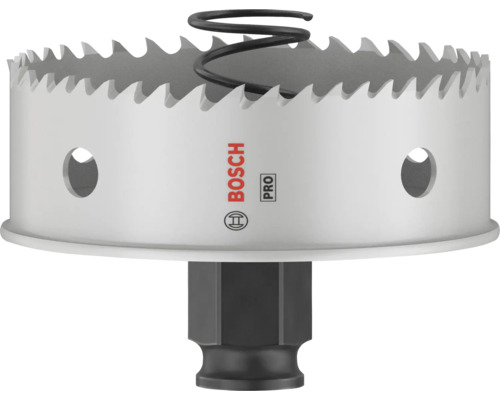 Lochsäge mit Bohrer und Bosch Logo