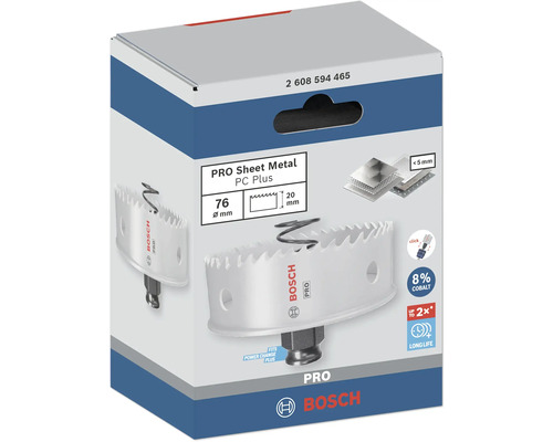 Bosch Pro Lochsäge Sheet Metal PC Plus 76 Millimeter Verpackung