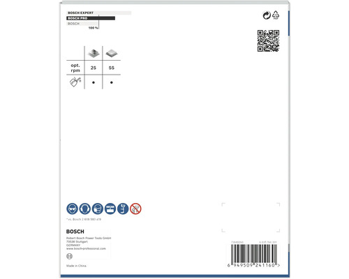Bosch Expert Bosch Pro Informationen zur Drehzahl und Sicherheitshinweise