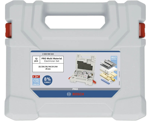 Bosch Pro Multi Material Elektriker Set mit zwölf Teilen