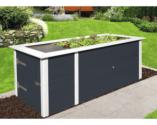 Hochbeet mit Stauraum für den Garten