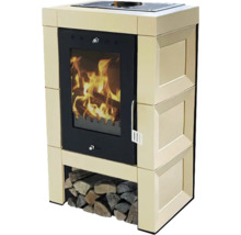 Kaminofen mit Holzscheiten