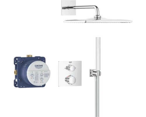Grohe Duschsystem mit Kopfbrause, Handbrause und Thermostat