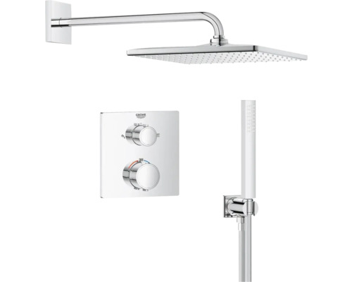 Grohe Duschsystem mit Kopfbrause, Handbrause und Thermostat