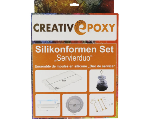 CreativEpoxy Silikonformen Set Servierduo für Epoxid Kunstharz Gießharz